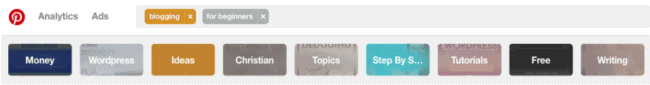 Screenshot of two topics