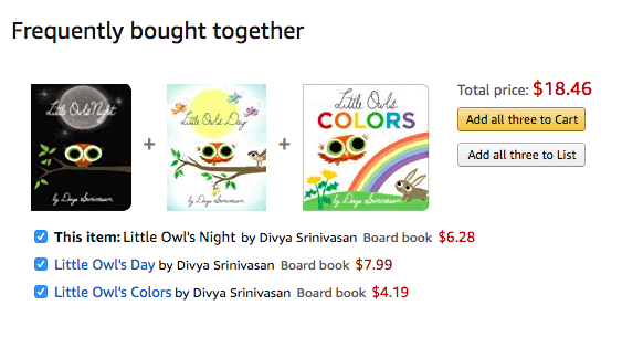 Screenshot of Amazon recommendation box