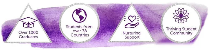 Hibiscus Moon's infographic of online certification benefits and the number of students enrolled worldwide