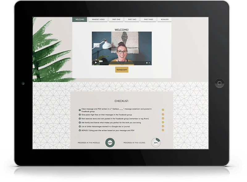 uncaged-business-checklists-ipad - AccessAlly Screenshot showing checklist