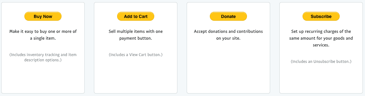 PayPal Button Examples: Buy Now, Add to Cart, Donate, and Subscribe