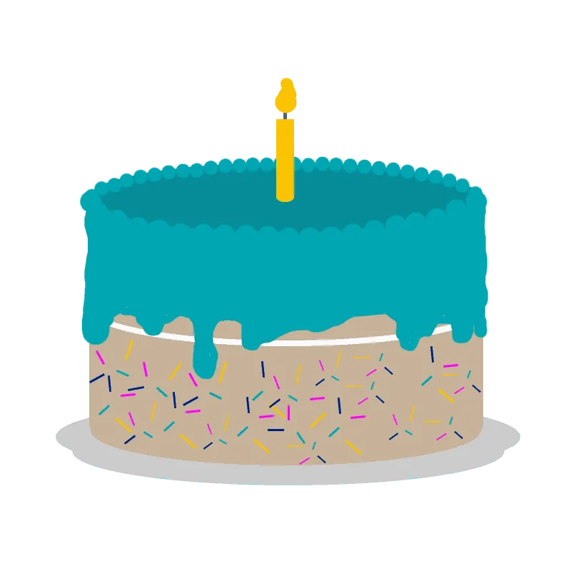 Icon - Fancy Cake - AccessAlly cake icon with candle