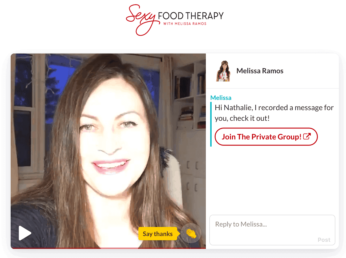 Example of Sexy Food Therapy Onboarding
