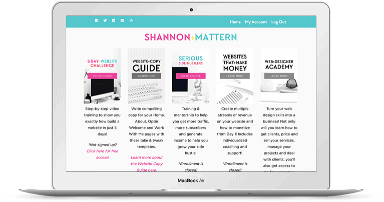 Shannon Mattern membership site design