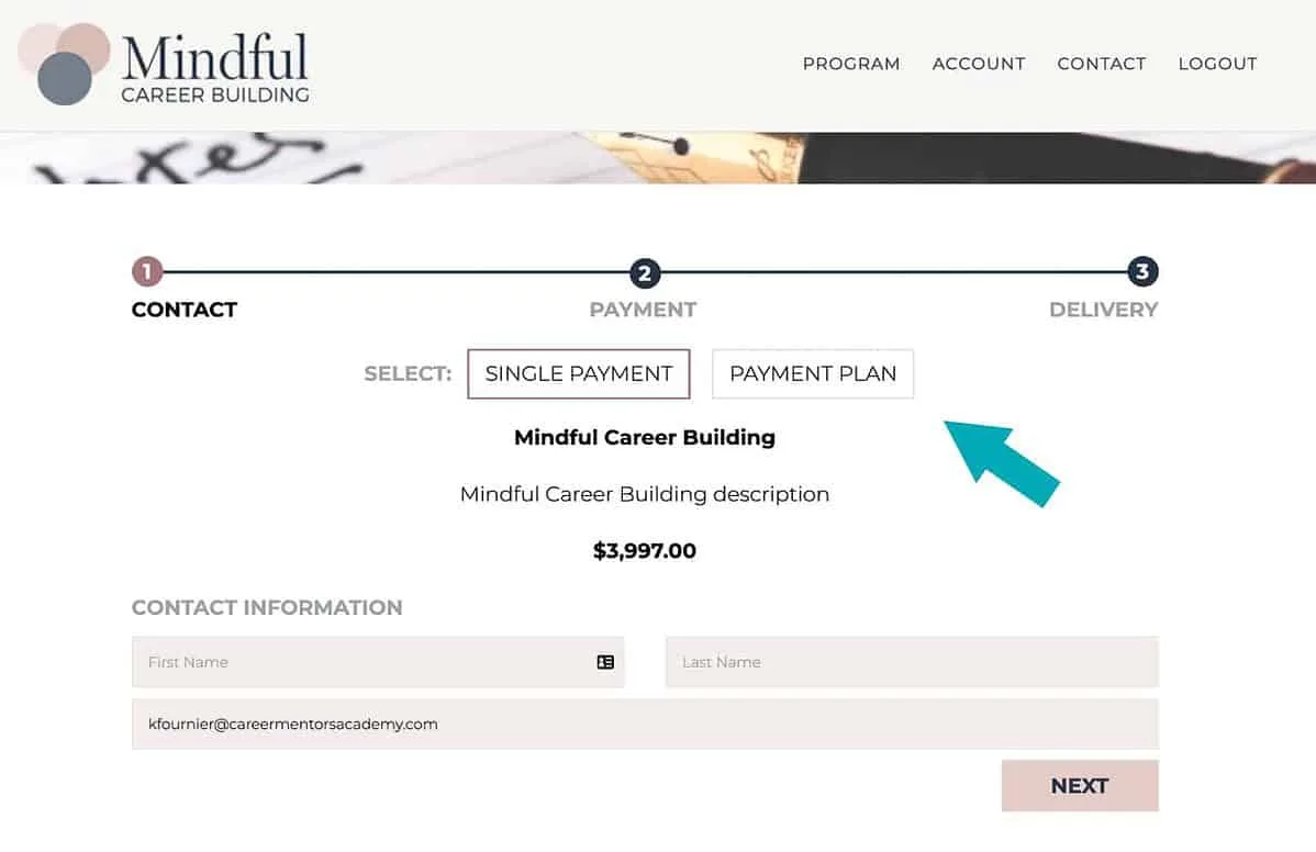 Checkout forms with toggle