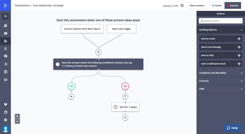 ActiveCampaign - Automation - AccessAlly ActiveCampaign automation screenshot
