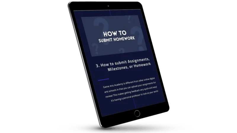 iPad with Screenshot of Homework Submission
