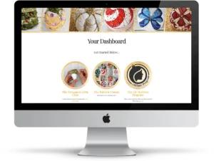 Computer with Screenshot of Ornament Girls Business Dashboard