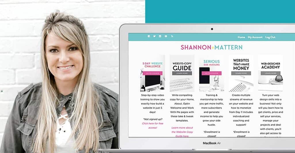 Online Membership Example Shannon Mattern membership site design