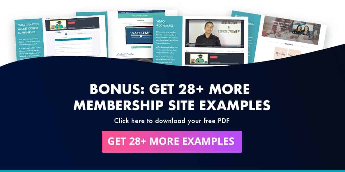 Click to get these 28 membership site examples