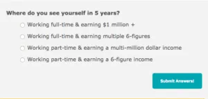 Example of the Goal-Oriented Quiz
