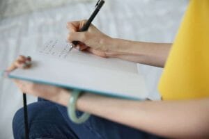writing down ideas