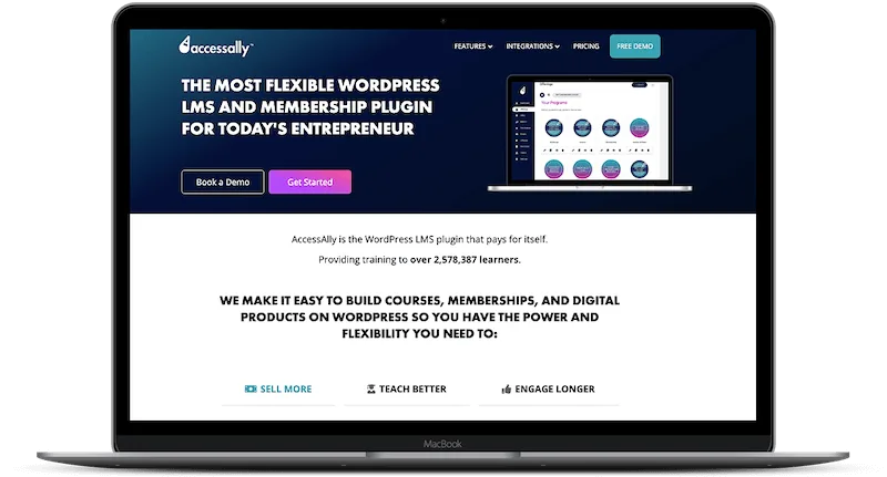 laptop showing landing pages
