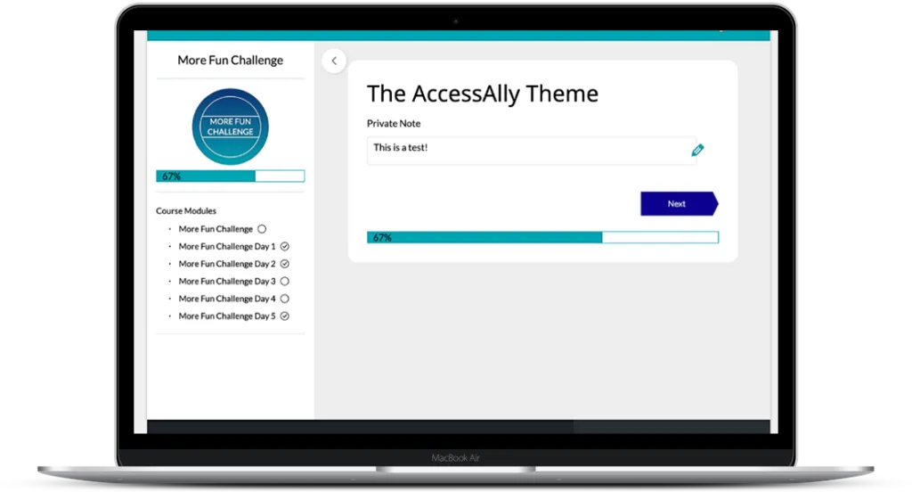 online course WordPress theme from AccessAlly
