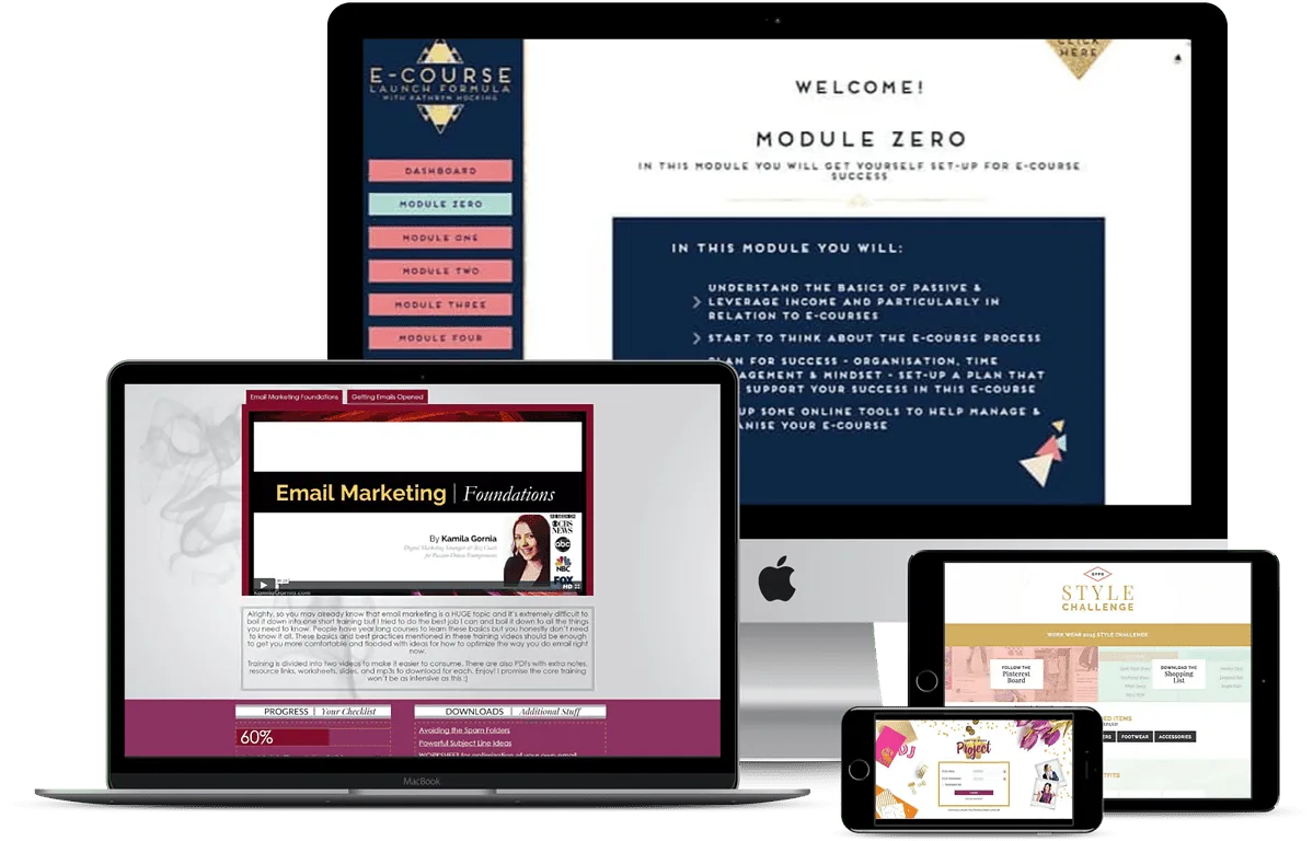 Online course design examples