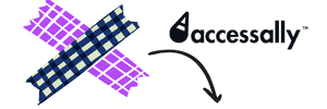AccessAlly logo with duct tape