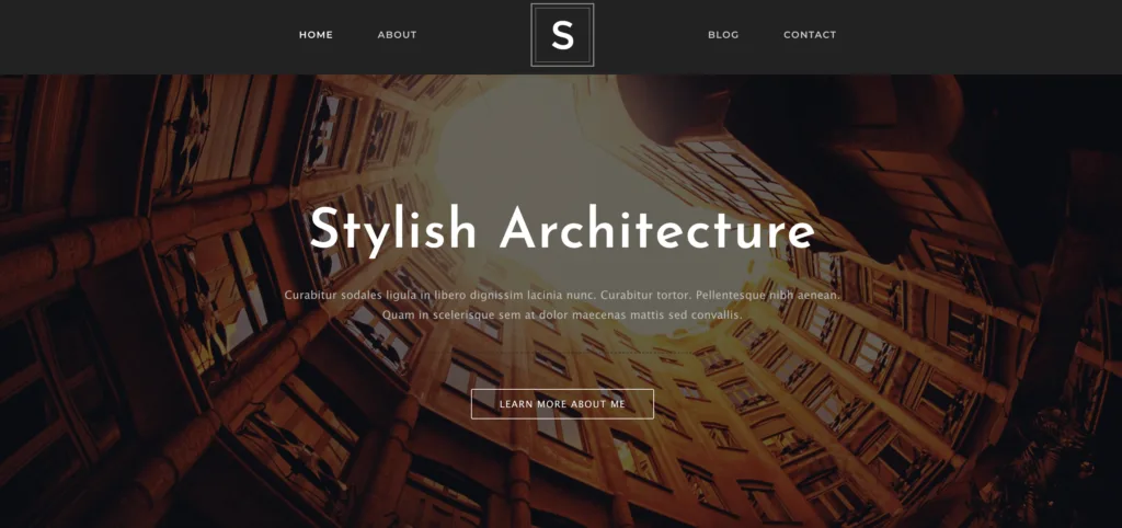 Stylish demo site of the theme Ocean WP. Dark appearance with white text