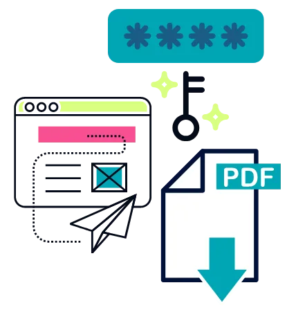 methods of content delivery including email, pdf, password protection