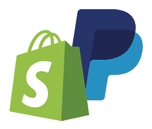 shopify and paypal logos