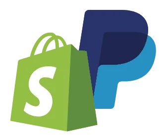 shopify and paypal logos