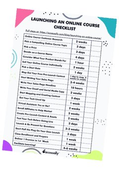 Screenshot of the downloadable checklist