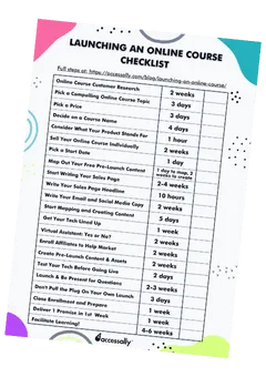 Screenshot of the downloadable checklist