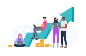 Graphic representing customers spending more over time
