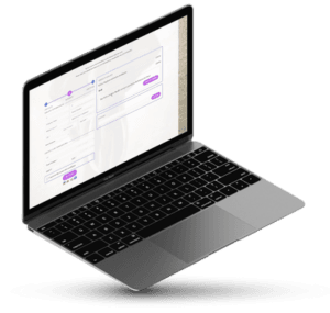 Laptop with screenshot of order forms