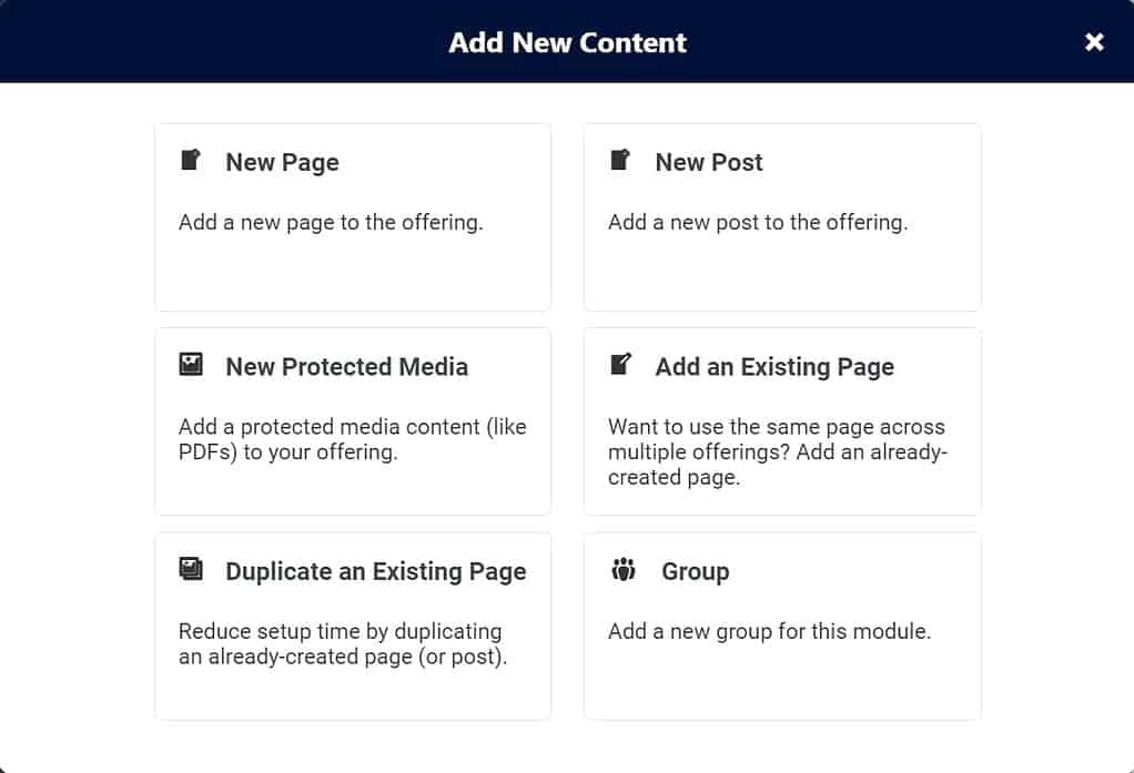 Determine how you'd like to add new content to your offering with AccessAlly.