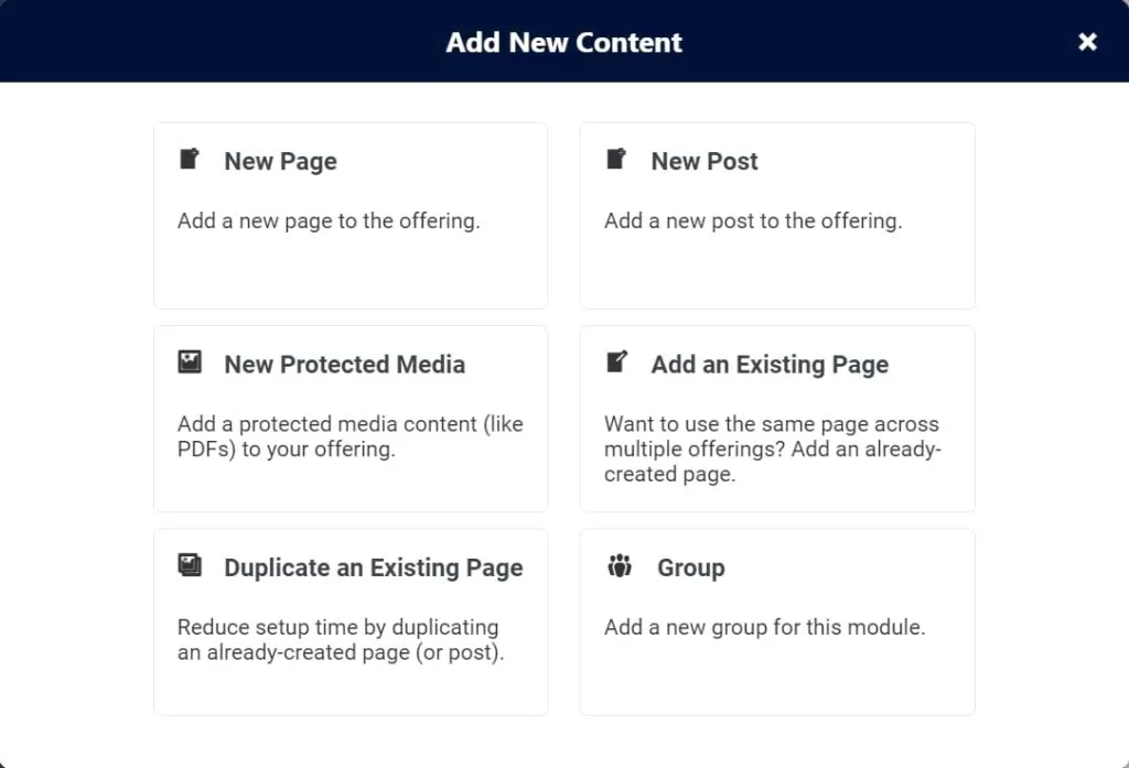 accessally-determine-how-youd-like-to-add-new-content-to-your-offering - AccessAlly Determine how you'd like to add new content to your offering with AccessAlly.