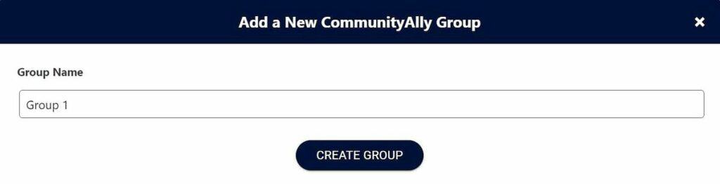 Name your CommunityAlly group.