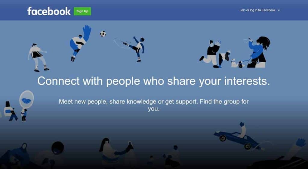 Facebook groups feature page