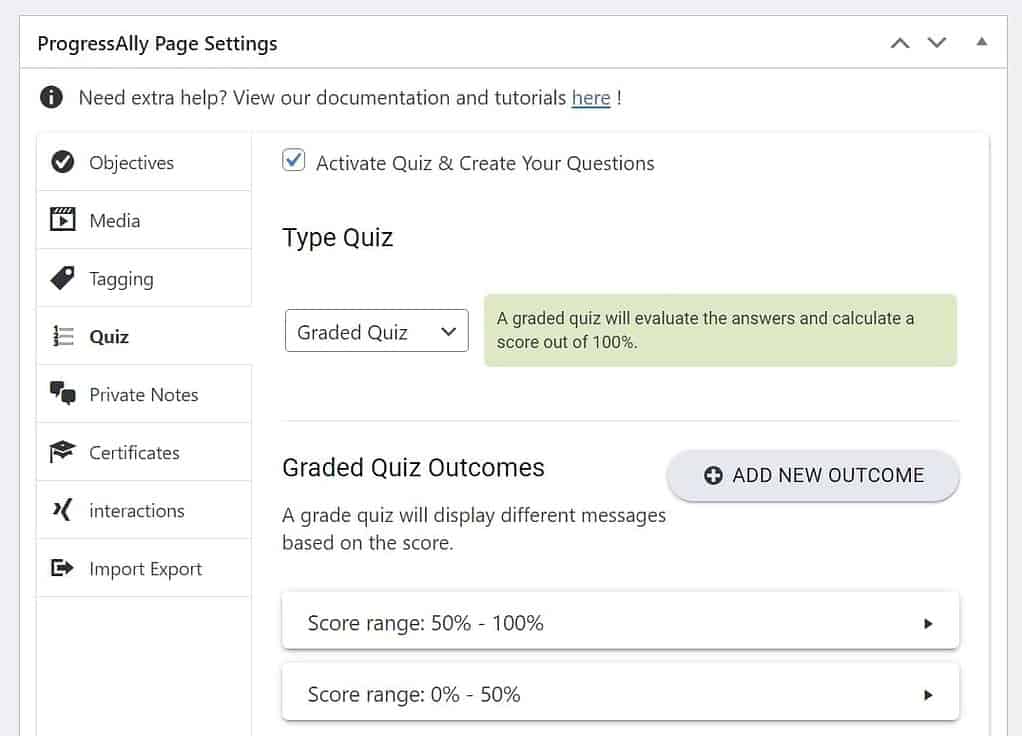 AccessAlly – create graded quizzes for training modules.