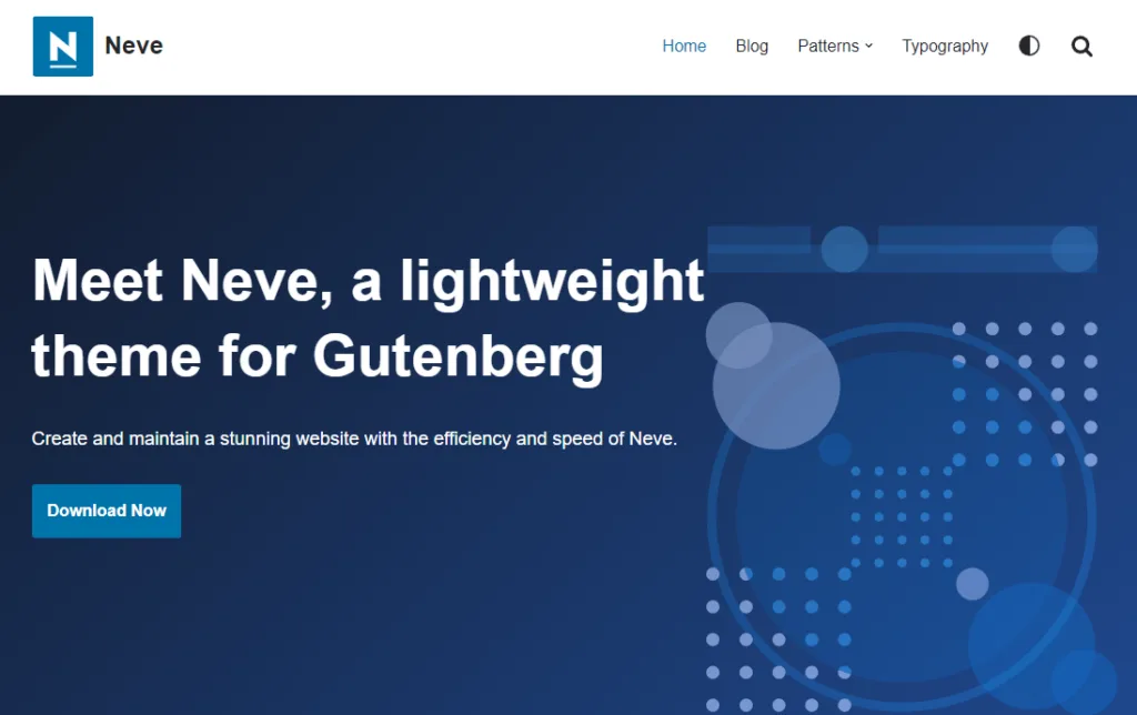 An example site running the Neve theme.