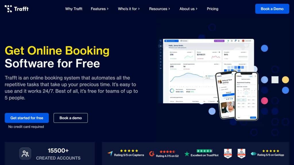 Trafft online booking software for coaching businesses