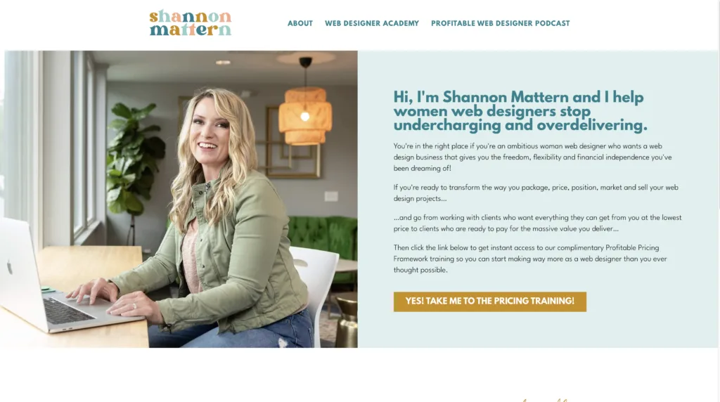 online course with wordpress - AccessAlly Screenshot of Shannon Matterns Online Course with WordPress