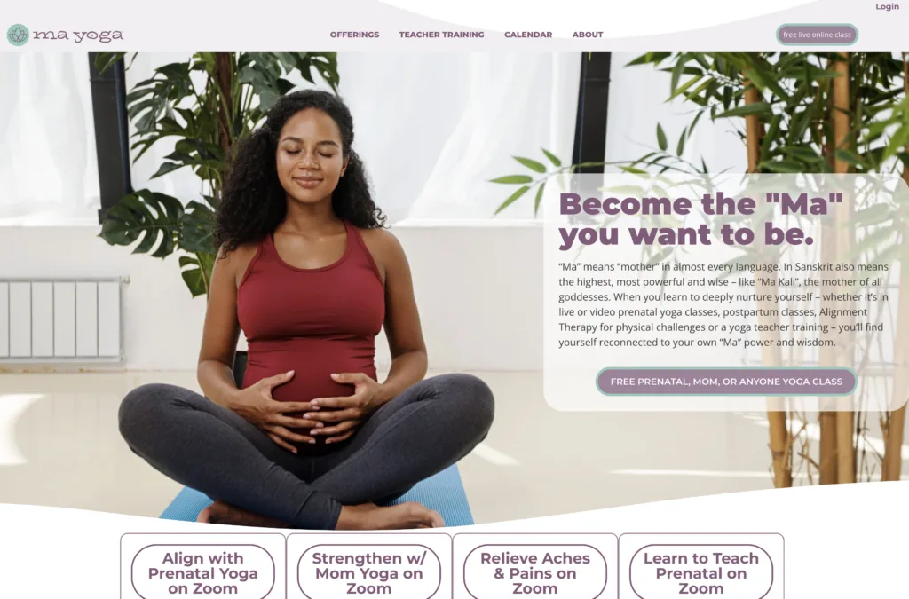 wordpress courses online - AccessAlly WordPress courses online - MaYoga screenshot