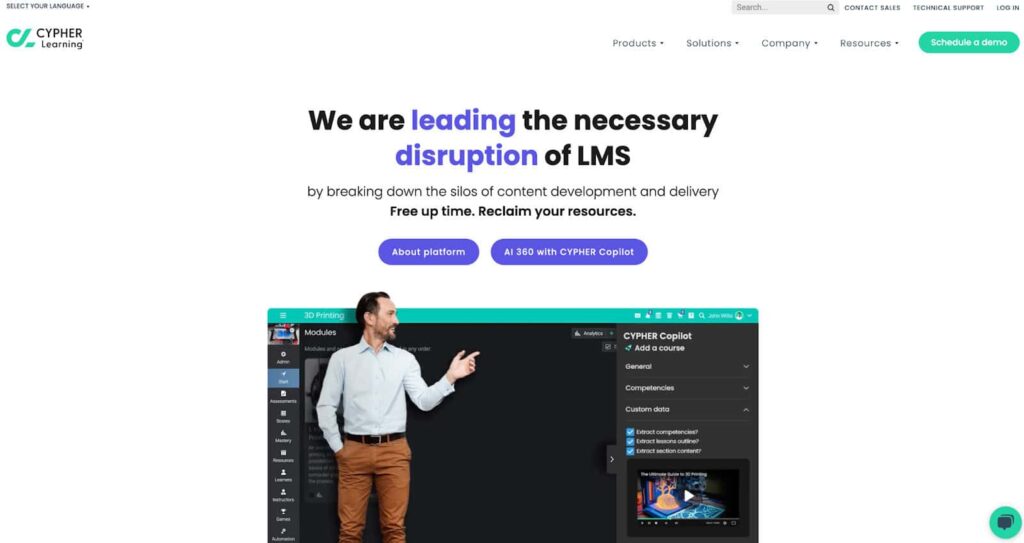 Cypher learning enterprise LMS tool 