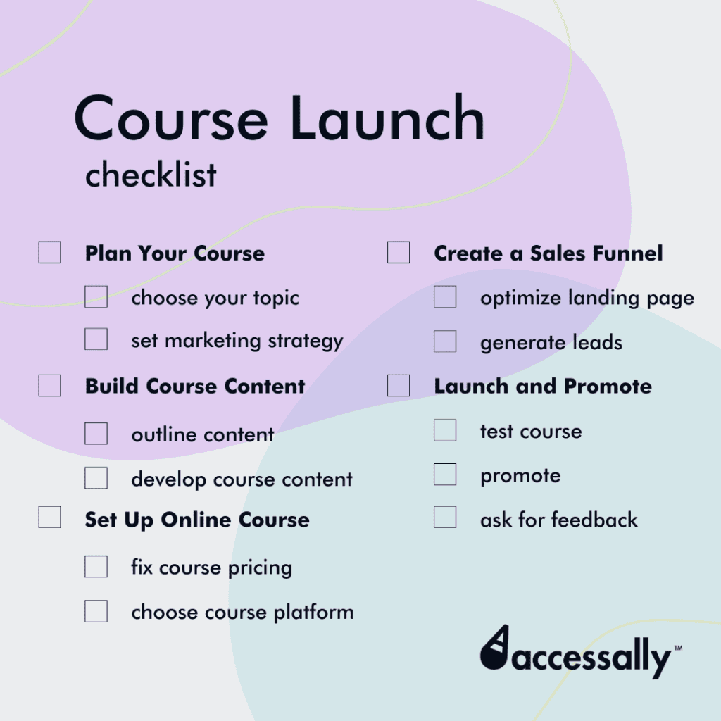 online course launch checklist