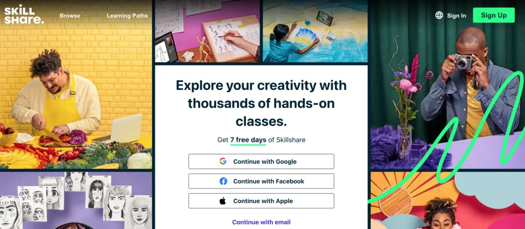 Skillshare online learning platforms