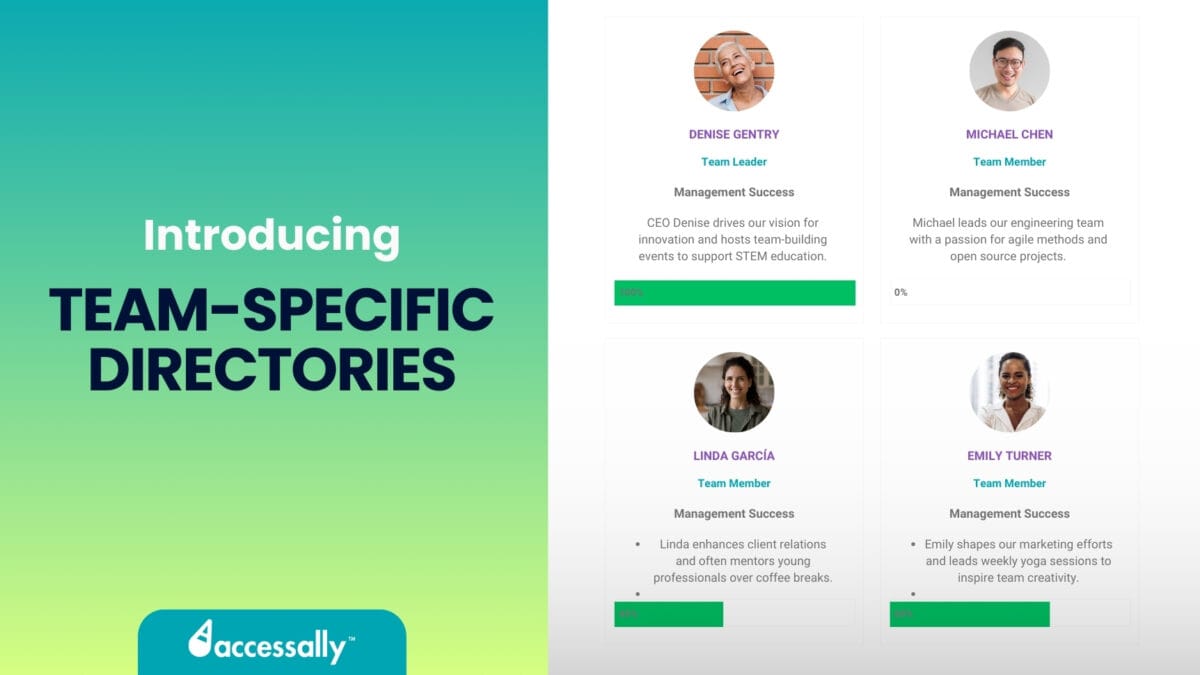 AccessAlly Team-specific directory - AccessAlly AccessAlly Team Directories