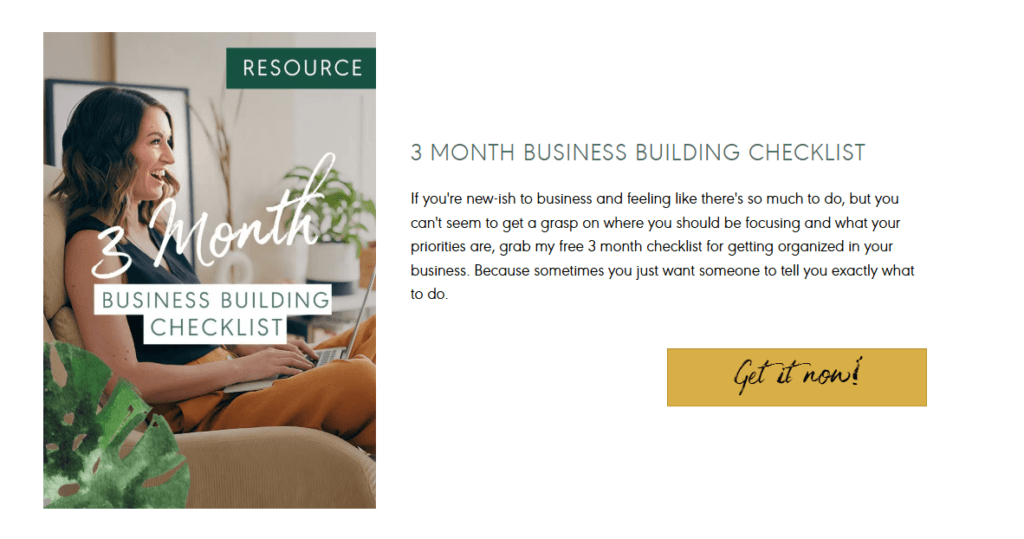 Becca Tracey digital download offer example - AccessAlly